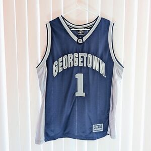 Georgetown, Hoyas, Basketball Jersey, Men's, Size XL, Blue, Navy, Grey, Number 1